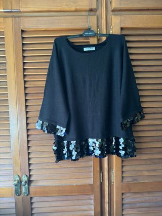 Jersey negro lentejuelas