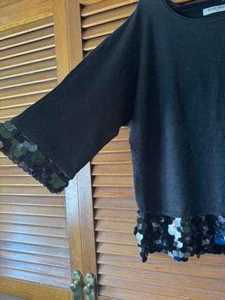Jersey negro lentejuelas