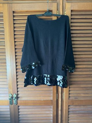 Jersey negro lentejuelas