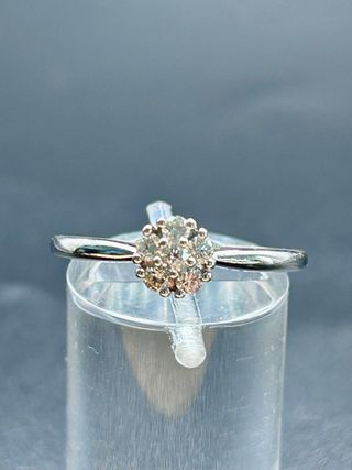 P6742JG SORTIJA DE ORO BLANCO Y DIAMANTES 