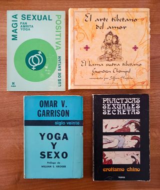 LOTE 4 LIBROS SOBRE SEXUALIDAD SAGRADA, TANTRA