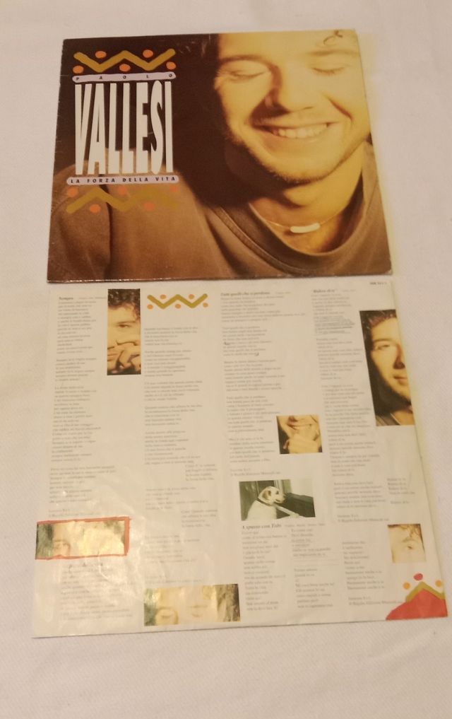 33giri Paolo Vallesi.La forza della vita