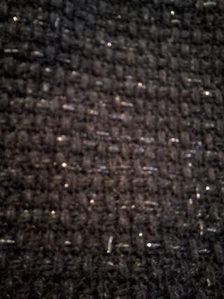 TESSUTO LANA NERO FILO ARGENTO MT 1,85X1,50H