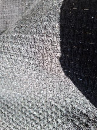 TESSUTO LANA NERO FILO ARGENTO MT 1,85X1,50H