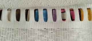 2 cortinas de encaje con diseño de cisne