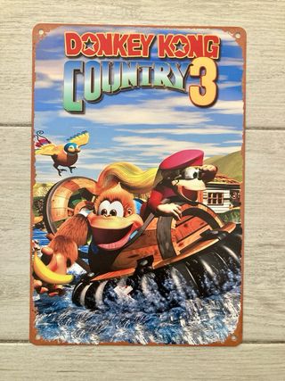 Donkey Kong Country 3 Nintendo poster alluminio