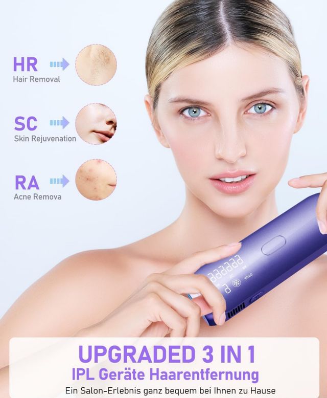 IPL laser depilación 9 niveles energia