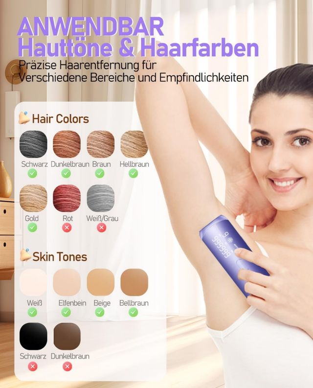 IPL laser depilación 9 niveles energia