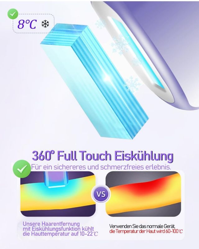 IPL laser depilación 9 niveles energia