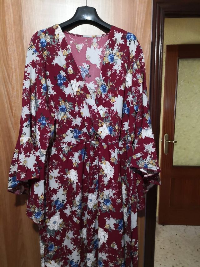 Vestido largo estampado 