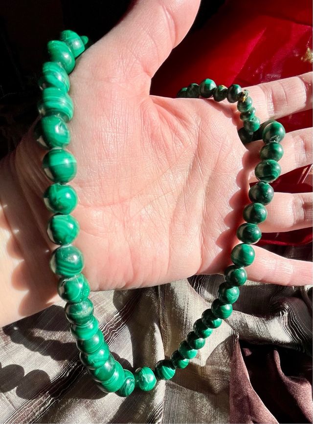 Collar antiguo malaquita