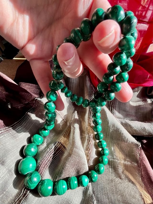 Collar antiguo malaquita