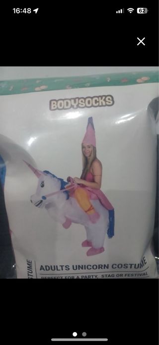Disfraz unicornio hinchable adulto