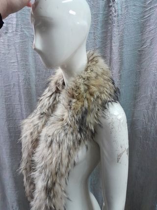 Collo stola scialle vera pelle cm 122