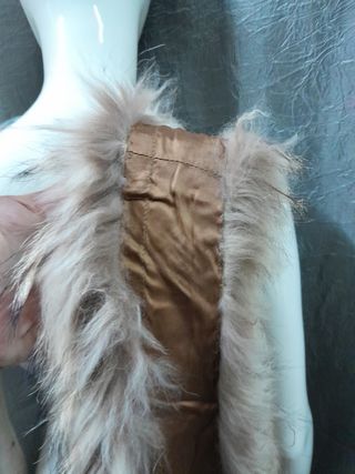 Collo stola scialle vera pelle cm 122