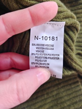 Maglione lungo verde oliva