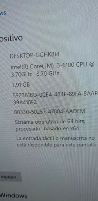 Ordenador sobremesa Lenovo S510 I3-6100