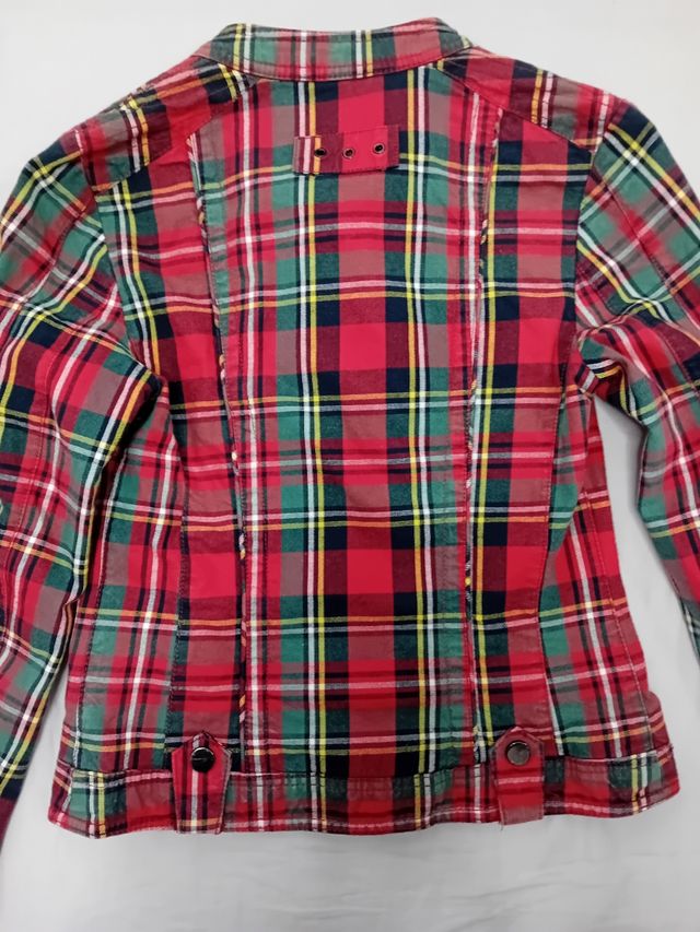 Chaqueta de  cuadros TRF Denim