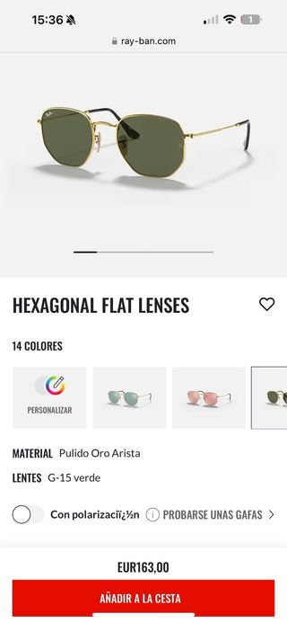 Gafas ray ban hexagonales