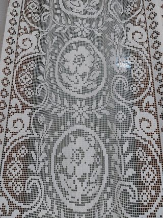 2 Tende in pizzo bianco