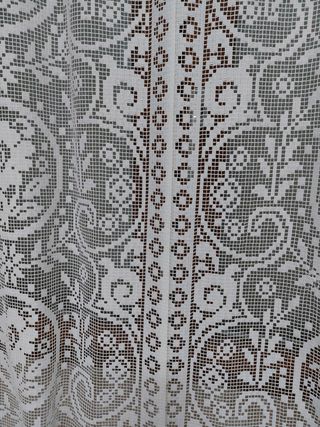 2 Tende in pizzo bianco