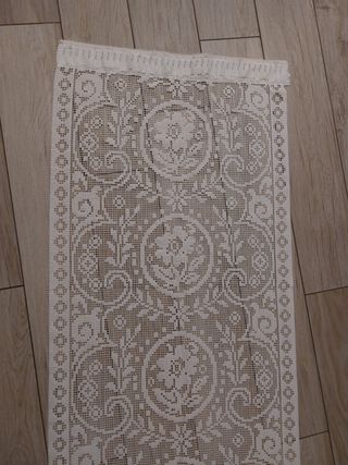 2 Tende in pizzo bianco