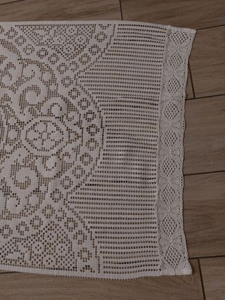 2 Tende in pizzo bianco