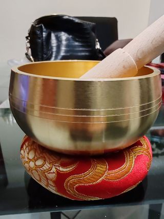 Campana tibetana in Ottone
