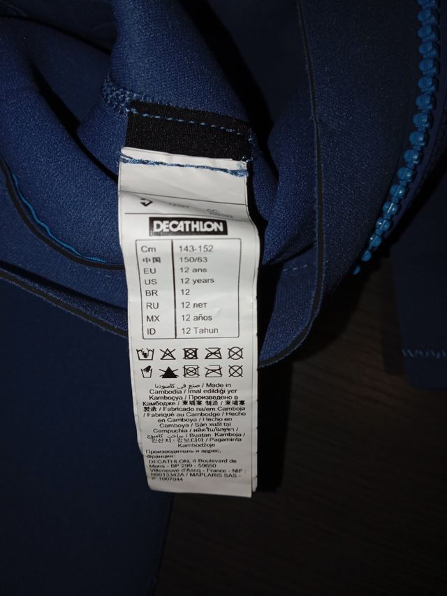 Neopreno 12 años 143-152 cm