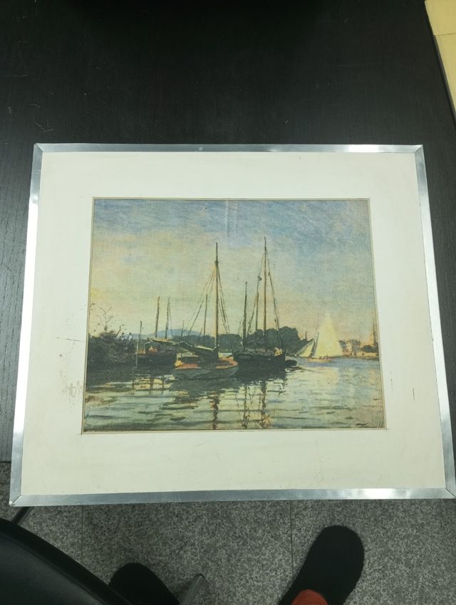 Lamina emmarcada Veleros