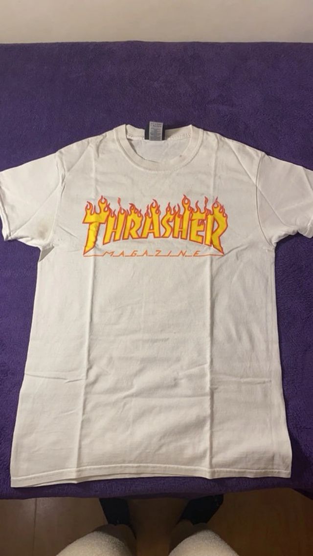 Camiseta trasher blanca