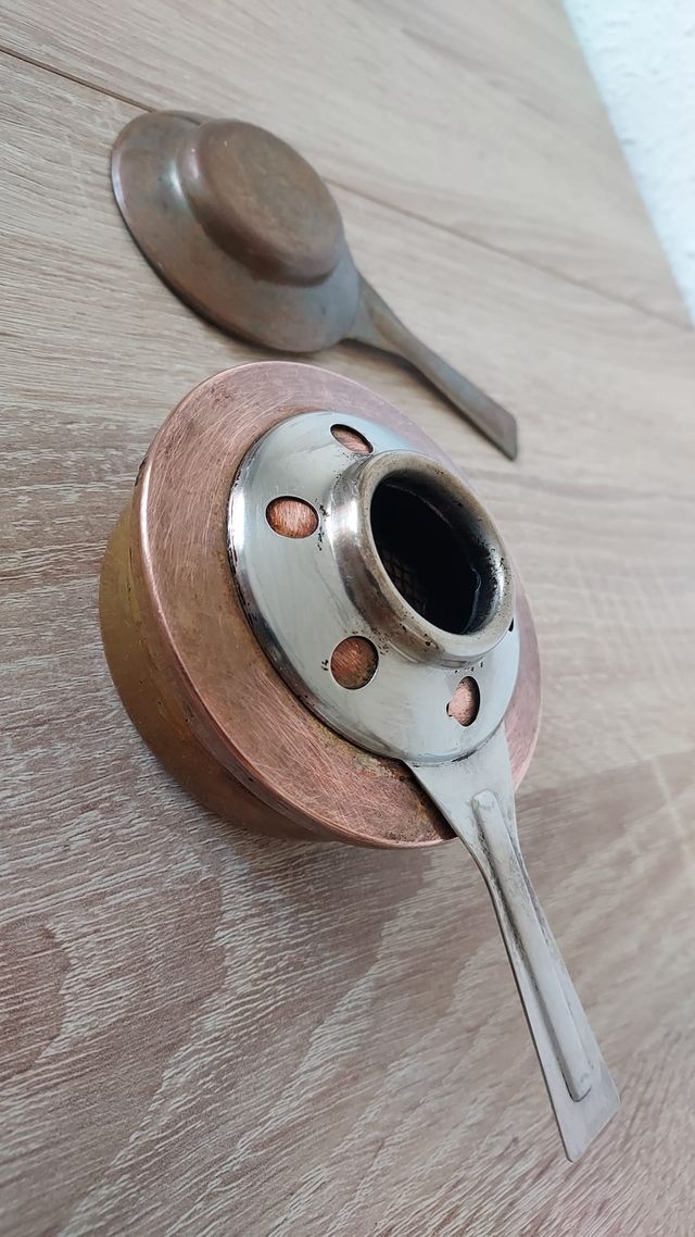 FONDUE VINTAGE COBRE/ACERO INOX SPRING SWITZERLAND