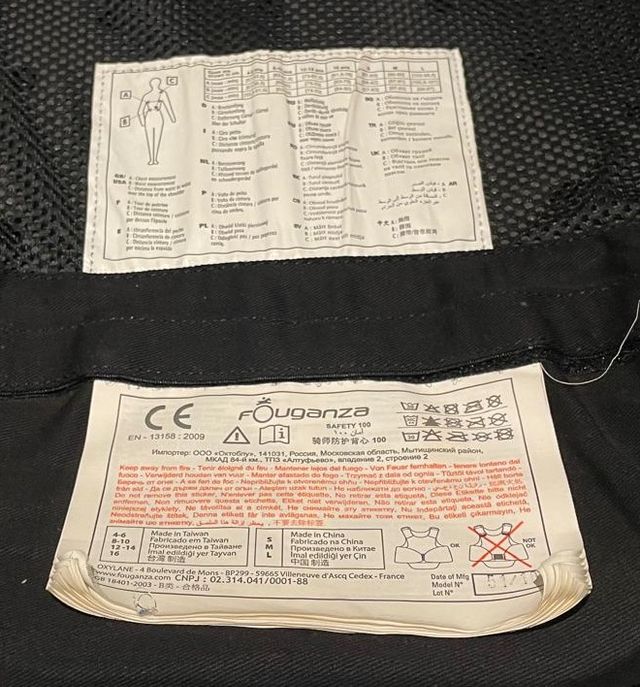 DOS Chalecos Protección Equitación para niñ@s