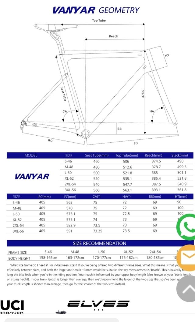 Cuadro carbono bicicleta elves vanyar