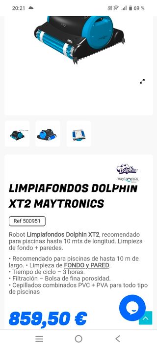 Robot Limpiafondos Dolphin XT2