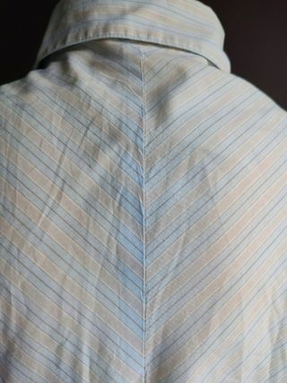 Camisa rayas azul vintage Mango