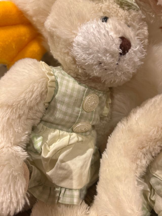 Pareja de conejitos de peluche.