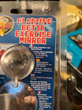 Espejo flotante para pez Betta