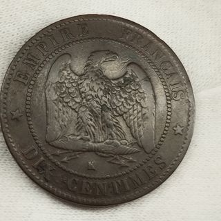 1855 10 céntimos Napoleón III