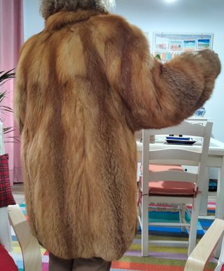 CHAQUETON TRES CUARTOS LOMOS ZORRO ROJO