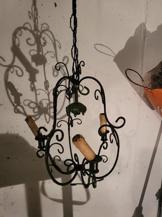 Lampadario ferro battuto