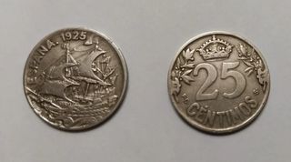  Monedas 25 Céntimos 