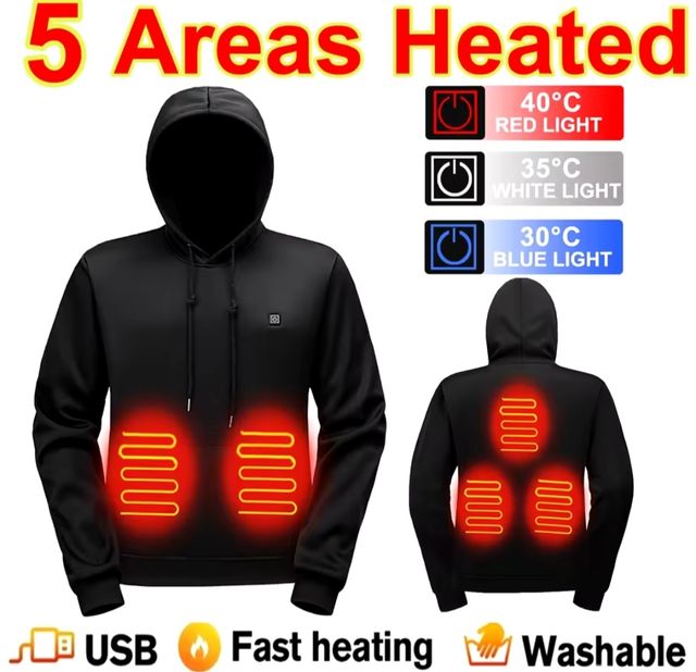 Sudadera con capucha y calefaccion