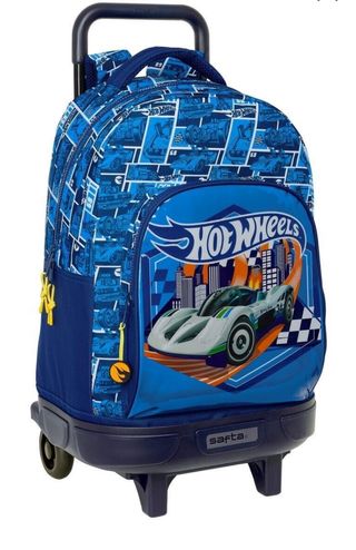 Mochila safta con ruedas hot wheels
