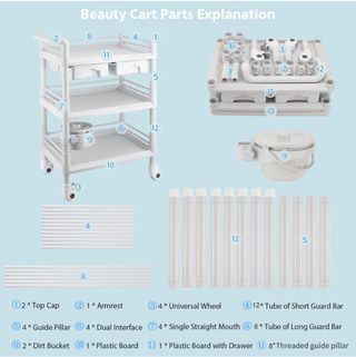 carrello per estetista salone o clinica 