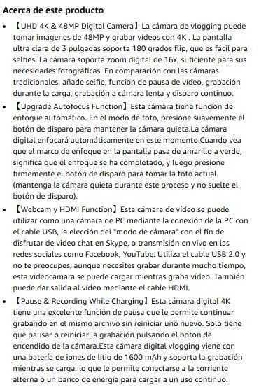 Camara Digital 4K Nuevo a estrenar