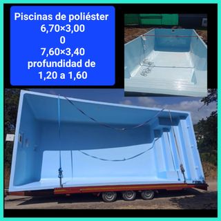 Piscinas de poliester...césped...etc,.