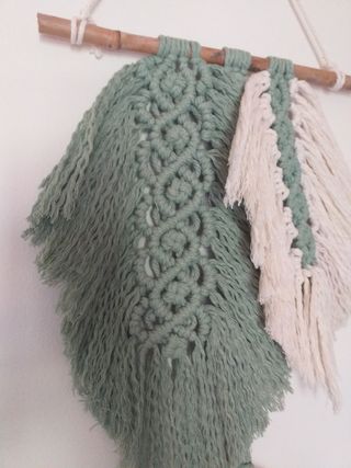 Hojas plume macrame  Arazzo da parete macramè Boho