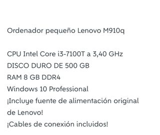 Lenovo Thinkcentre Tiny Mini Pc M910q
