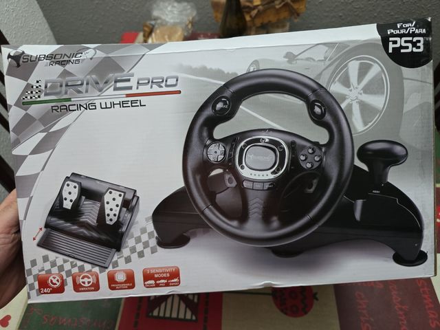 Volante y pedales juego coches PS3